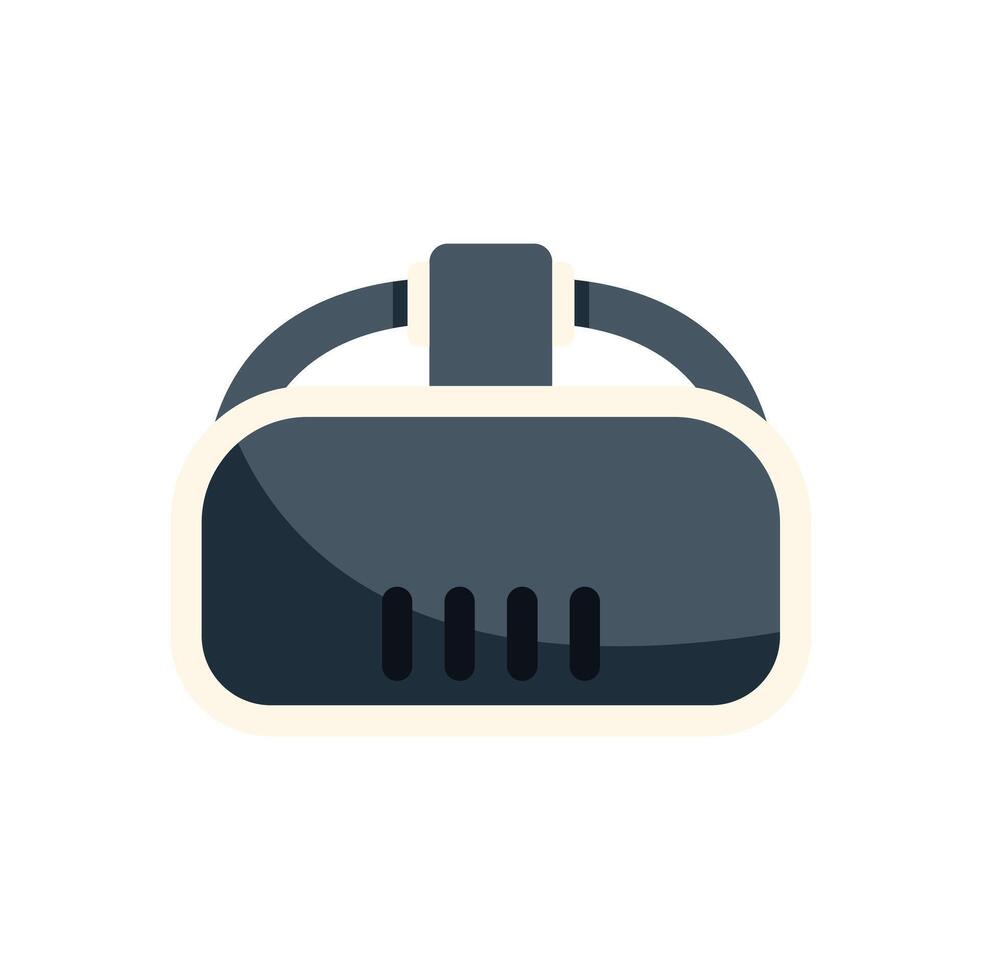 Modern virtual reality headset providing immersive experience vector