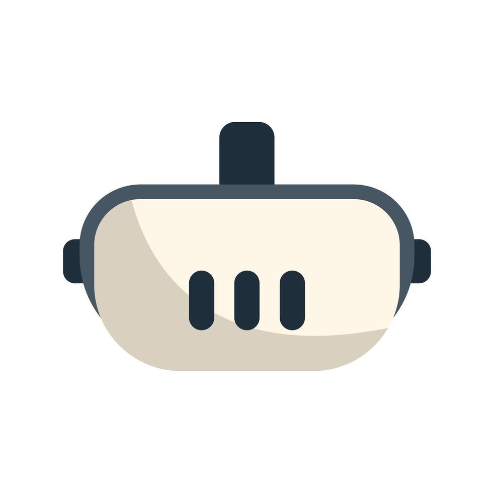 Virtual reality headset providing immersive experience vector
