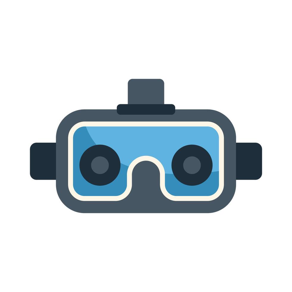 Virtual reality headset providing immersive experience vector