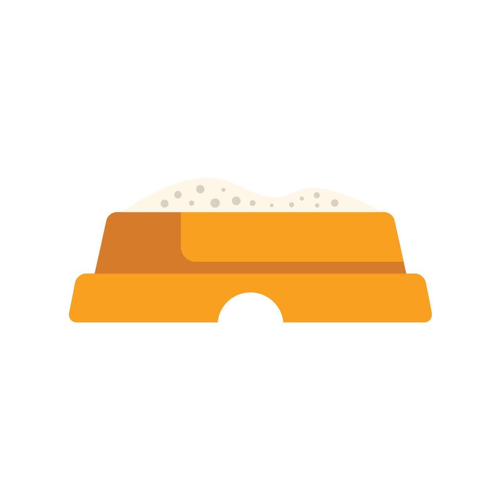 Orange sandbox full of sand for children playing on playground in kindergarten or yard vector