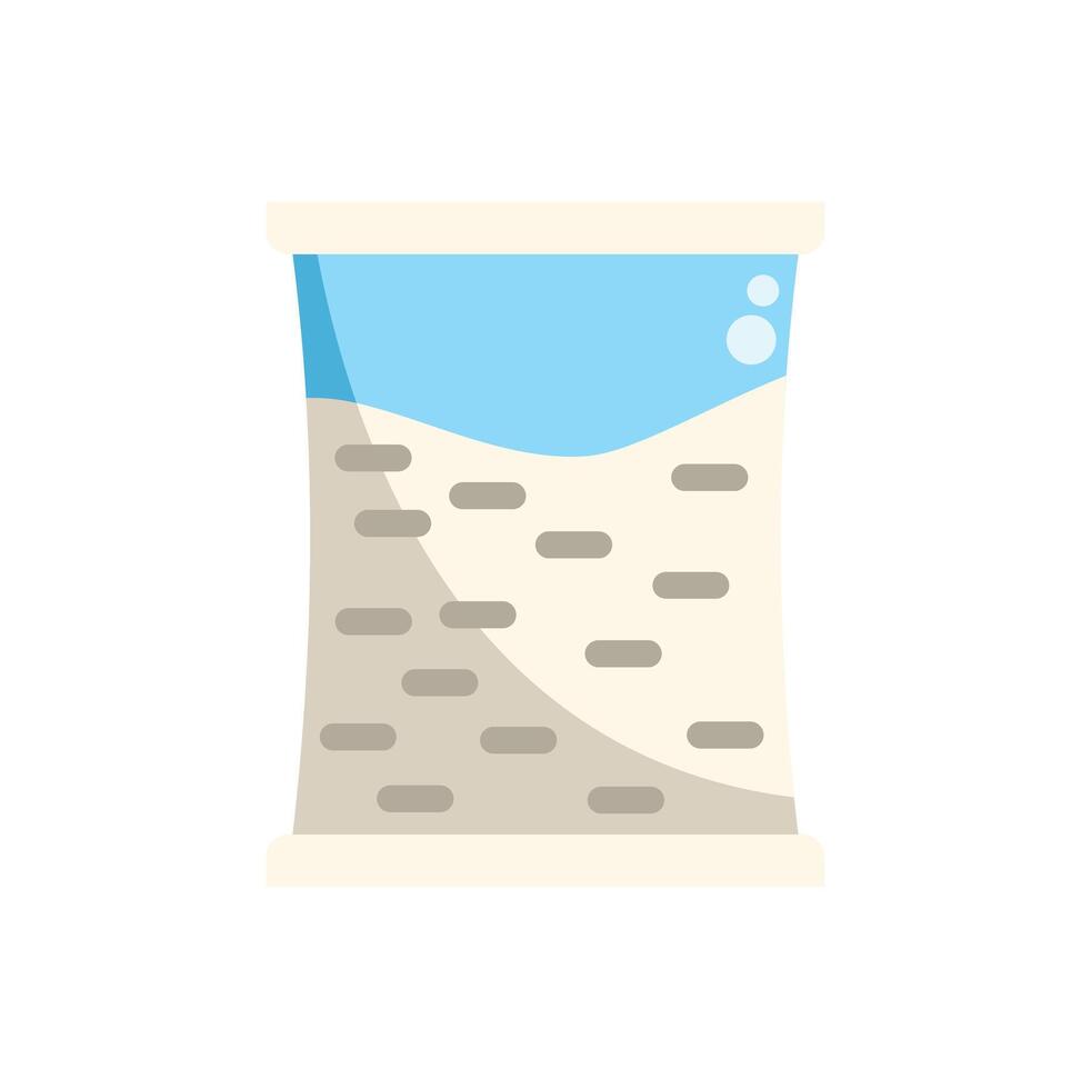 Paper bag full of construction material for repairing and building walls vector