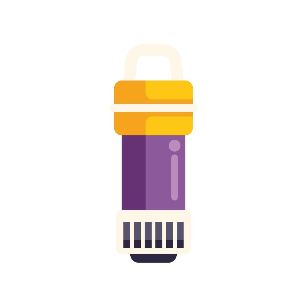 Modern electric lantern with handle for camping trips and outdoor adventures vector