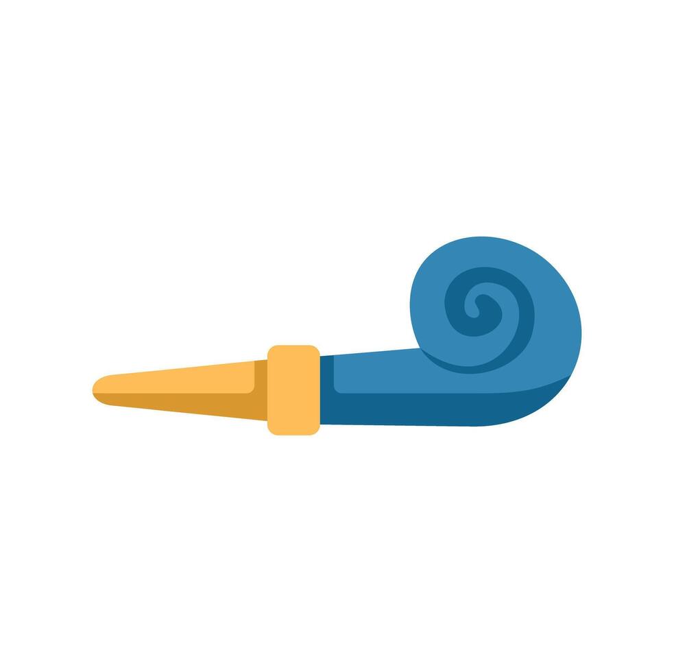 Blue party blower making noise for celebrating birthday party vector