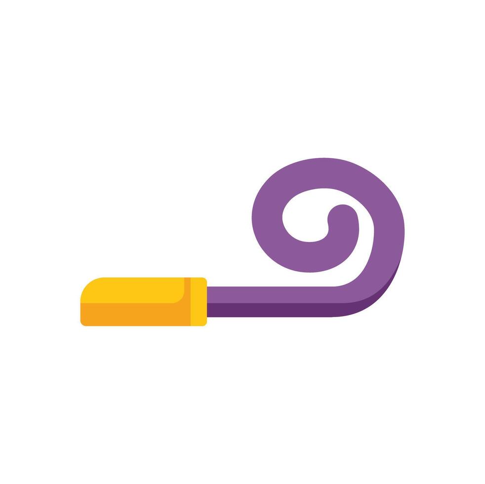 Purple party blower making noise for celebrating birthday party vector