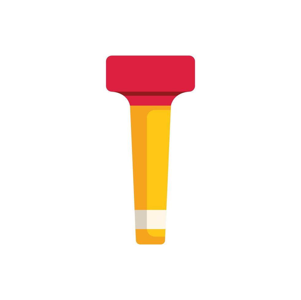 Red and yellow signaling flare torch providing light in the dark vector