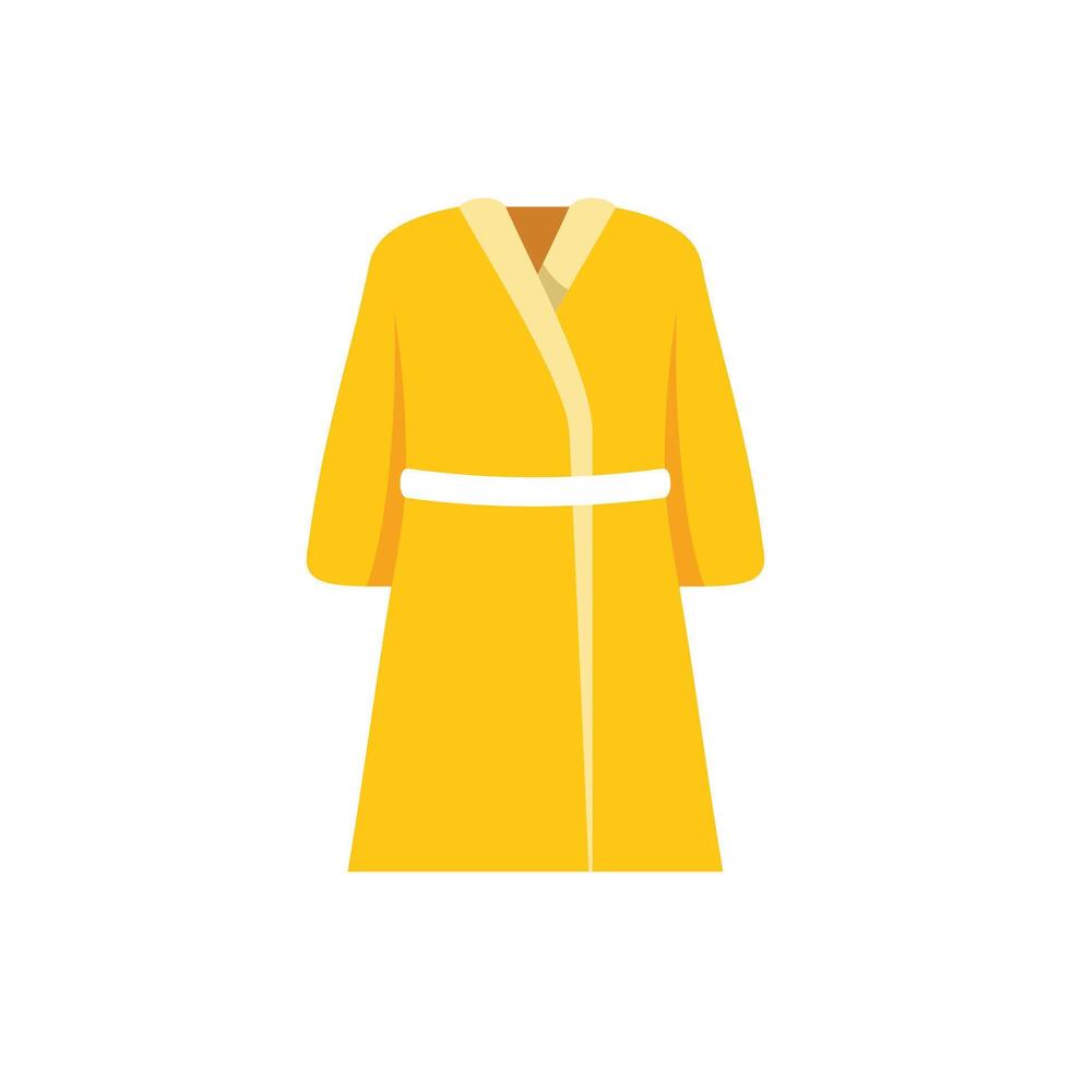 Yellow bathrobe providing comfort and relaxation vector