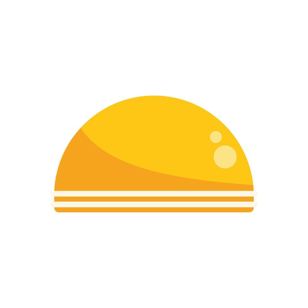 Minimalist icon of a yellow sun shining brightly vector