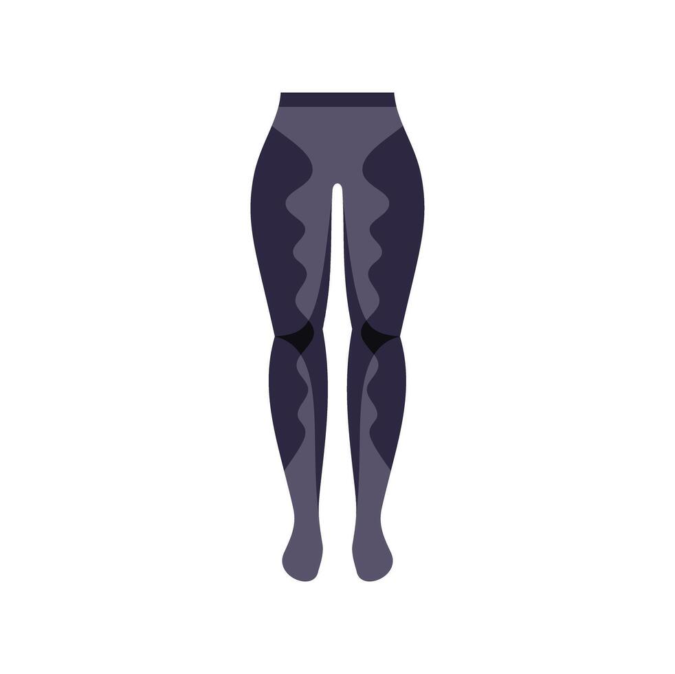 Compression tights showing muscle structure for recovery after sports activity vector