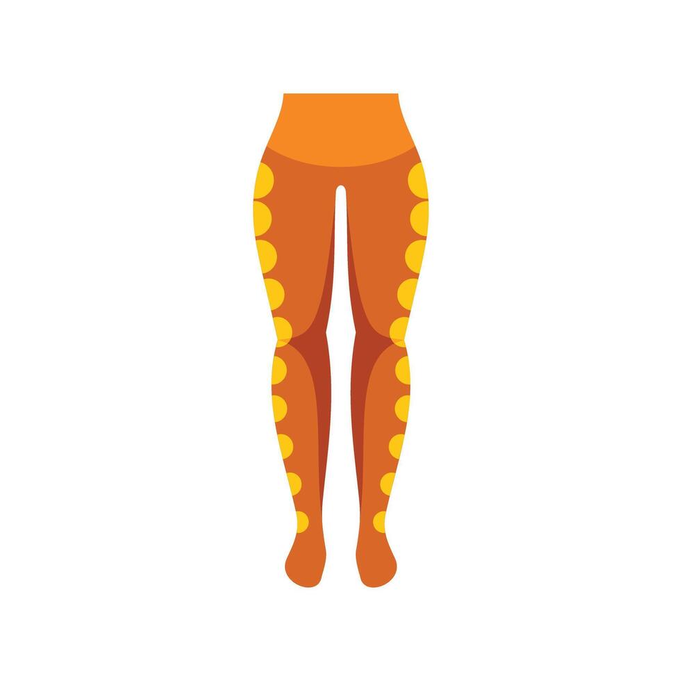 Woman wearing compression tights for varicose veins treatment vector