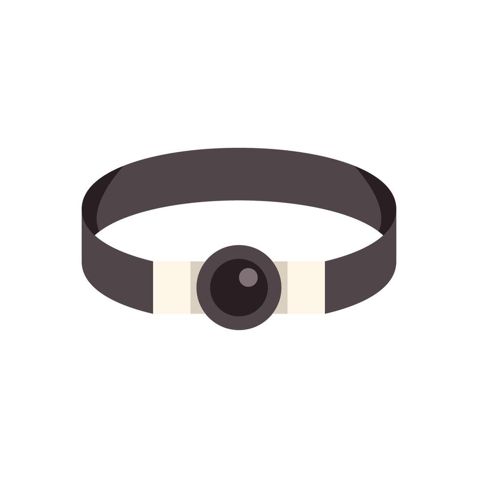 Elastic headlamp flashlight for working in the dark vector