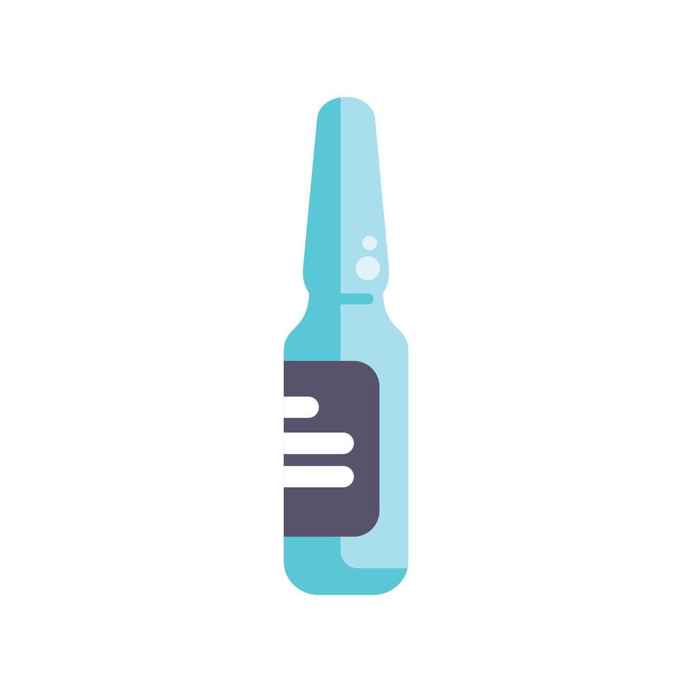 Medical glass ampoule containing clear solution for injection vector