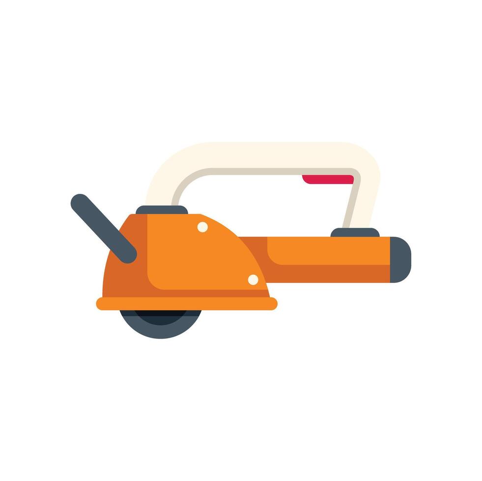 Orange angle grinder lying on white background vector
