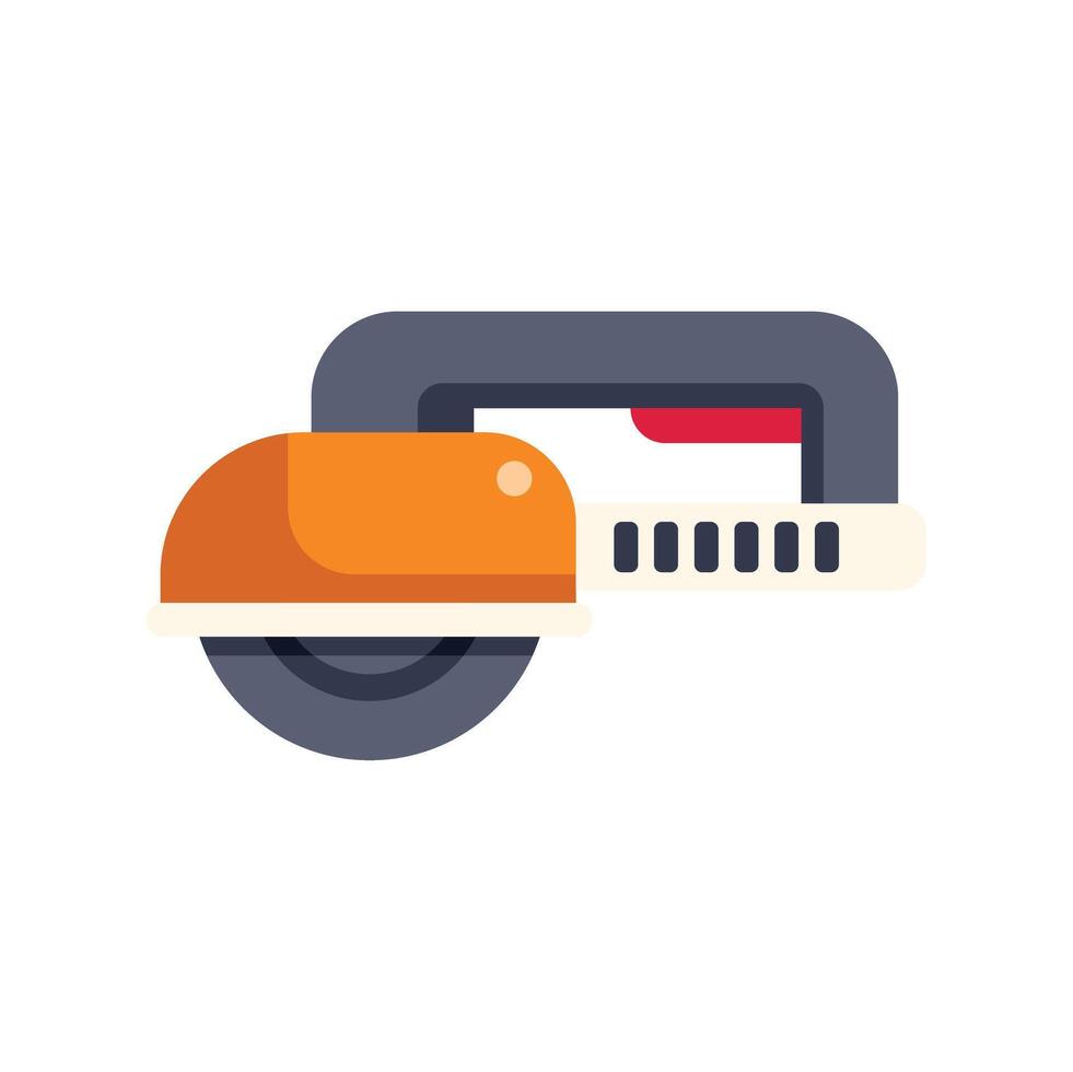 Angle grinder cutting machine icon in flat style vector