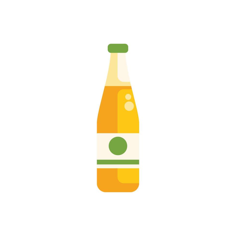 Bottle of sparkling water with bubbles standing on white background vector