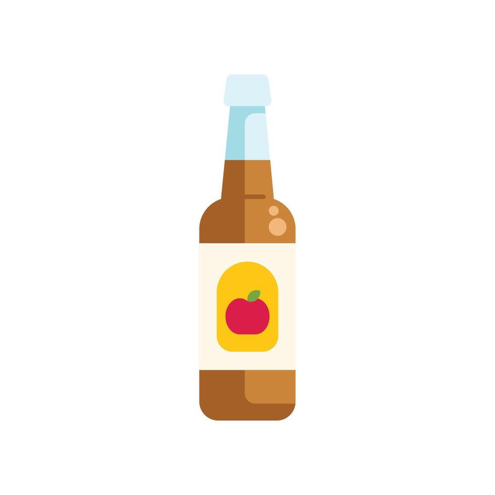 Bottle of apple cider vinegar showing healthy ingredient vector