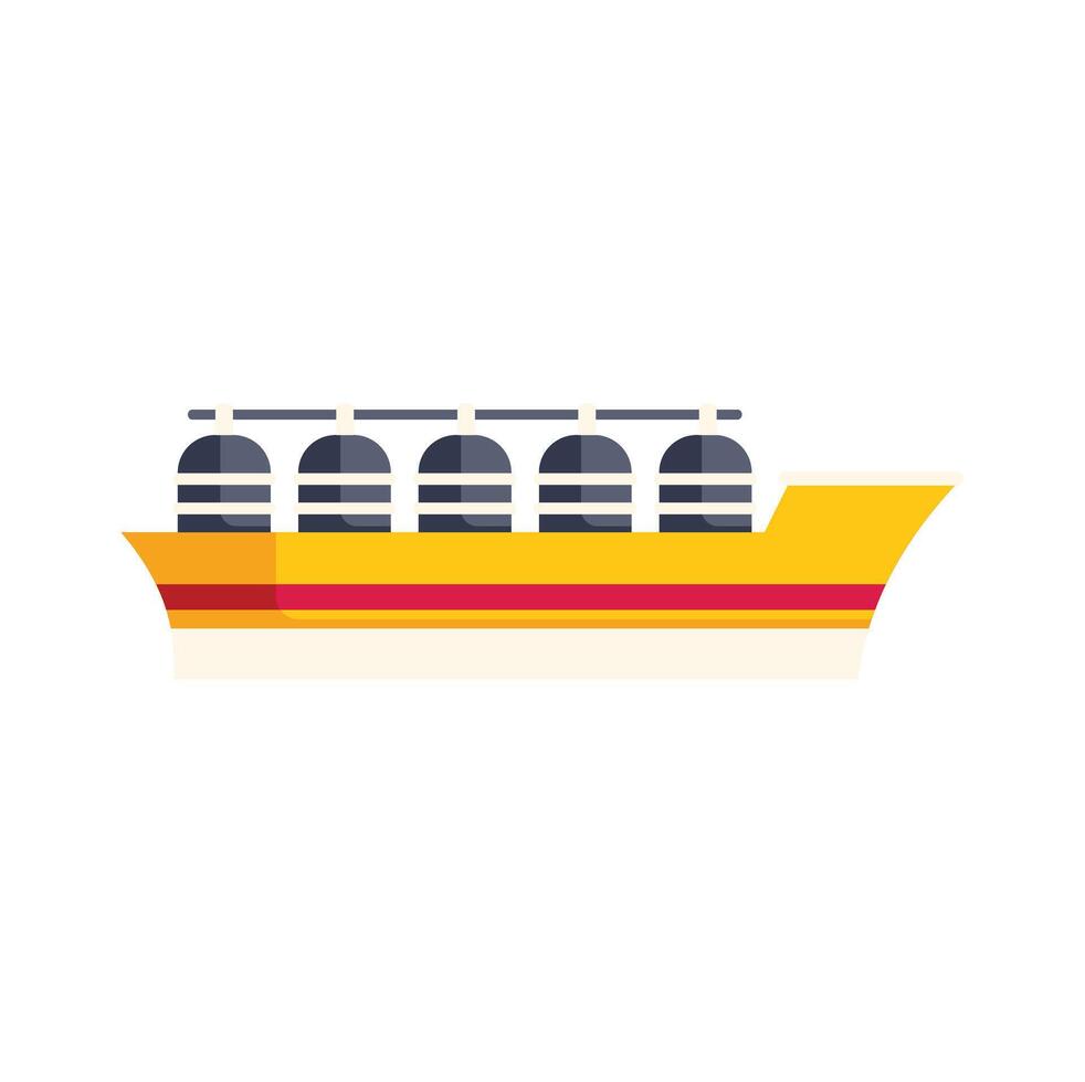Big industrial ship transporting gas on the sea or ocean vector