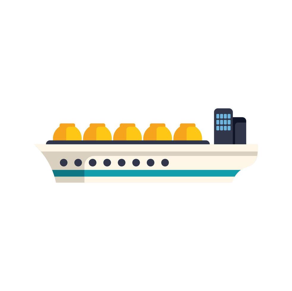 Lng tanker ship carrying liquefied natural gas across ocean vector