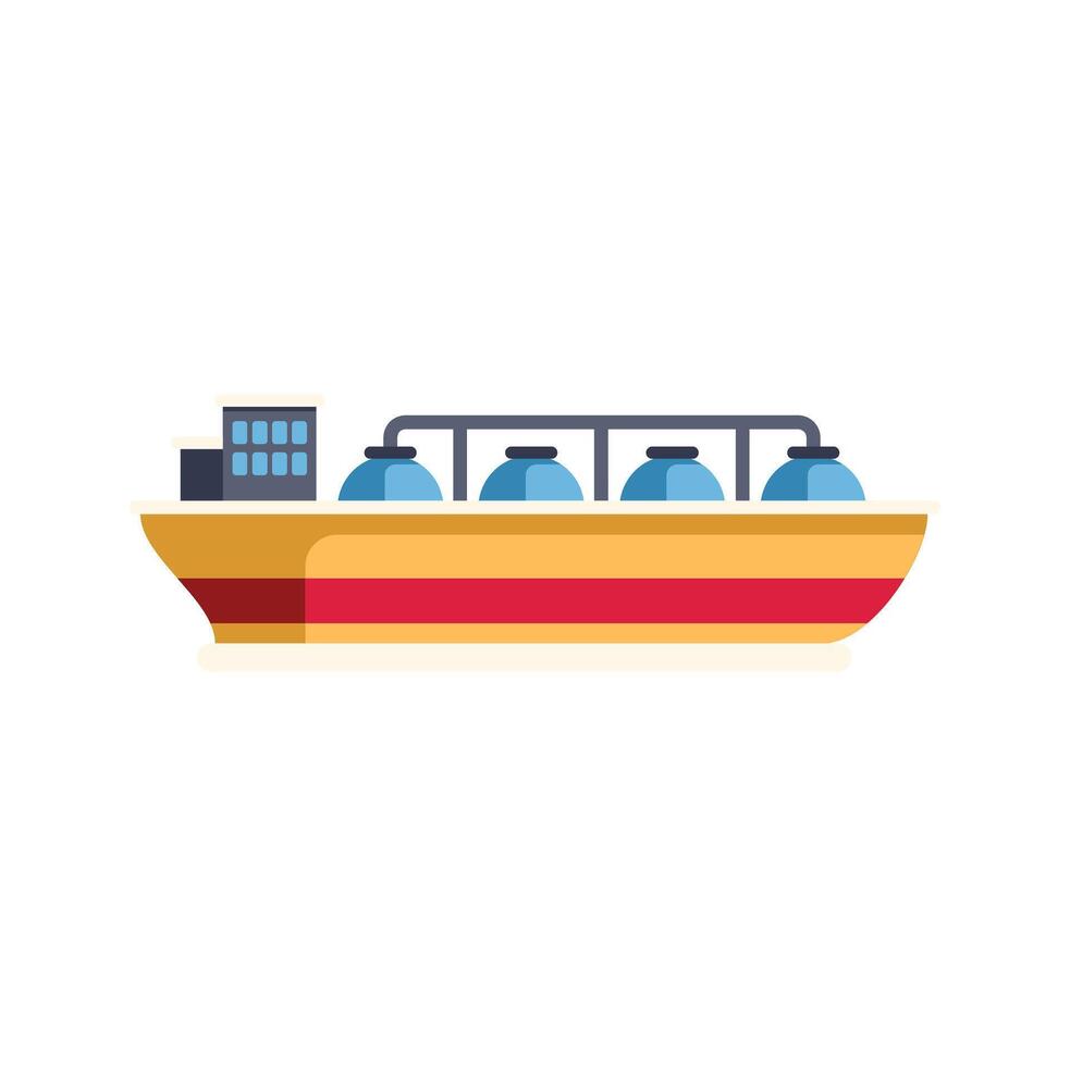 Lng tanker ship transporting liquefied natural gas across ocean vector