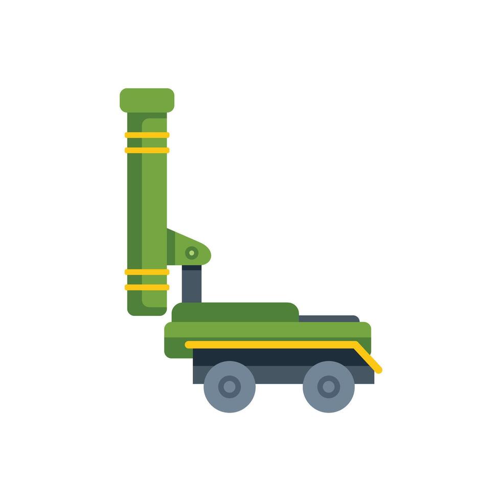 Military vehicle ready for launching rocket missile vector