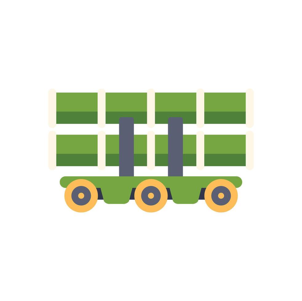 Military missile launcher truck transporting nuclear weapon system icon vector