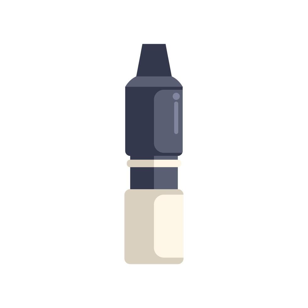 Modern electronic cigarette with cartridge containing liquid for vaping vector