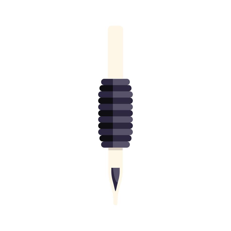 Tattoo needle tip pointing upward on white background vector