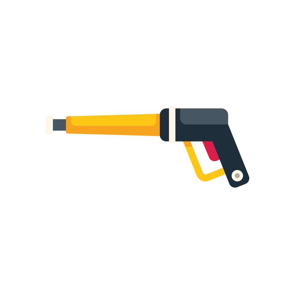 Pressure washer gun nozzle spraying water cleaning tool vector