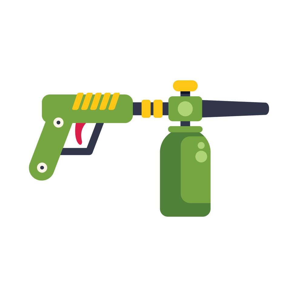 Green foam gun for car washing detailing and cleaning vector