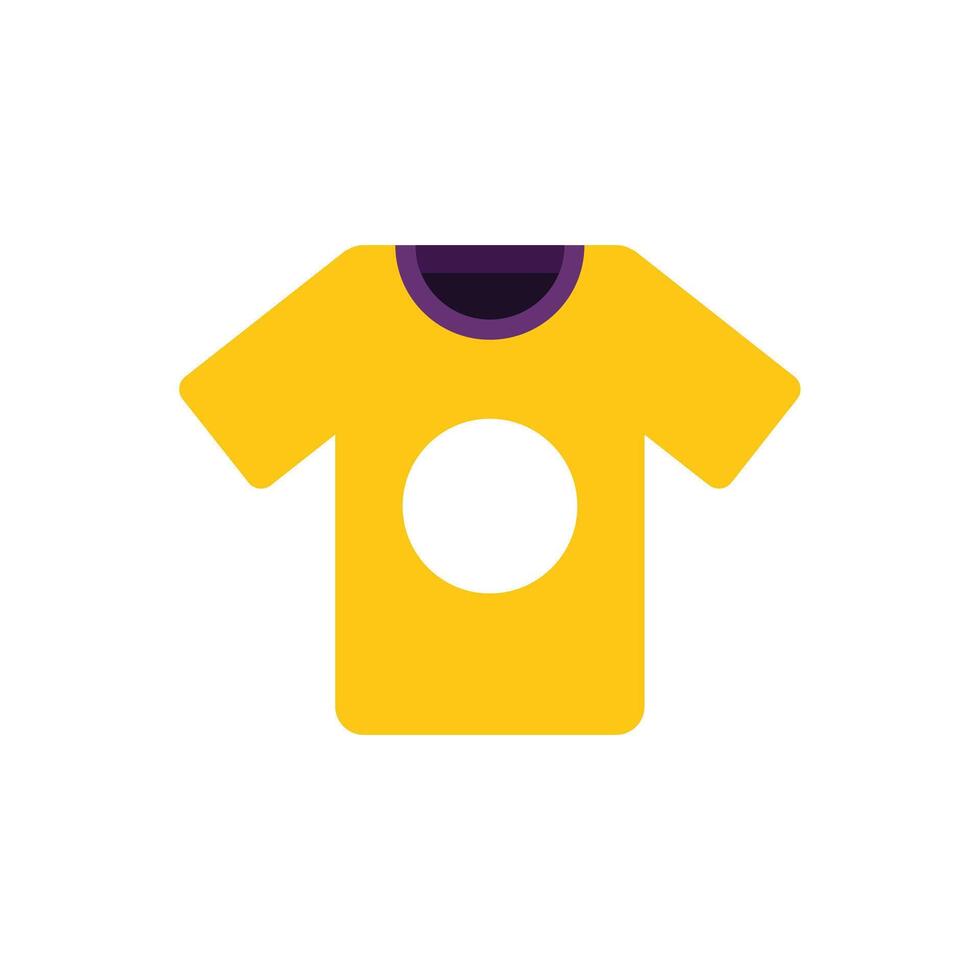 Yellow t shirt with blank white circle design template vector