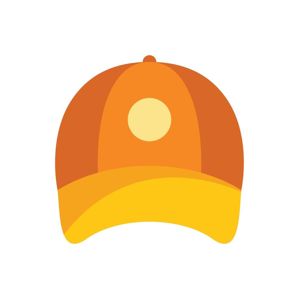Orange baseball cap showing its back side with copy space on the brim vector
