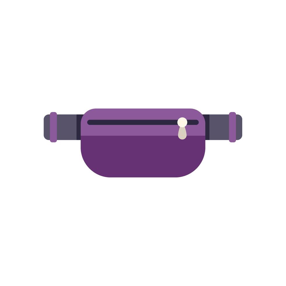 Purple waist bag presenting modern fashion trend vector