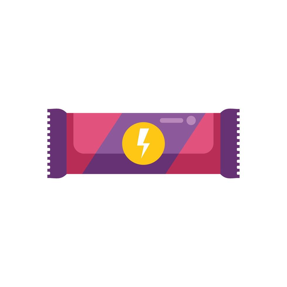 Energy bar icon showing power and nutrition vector