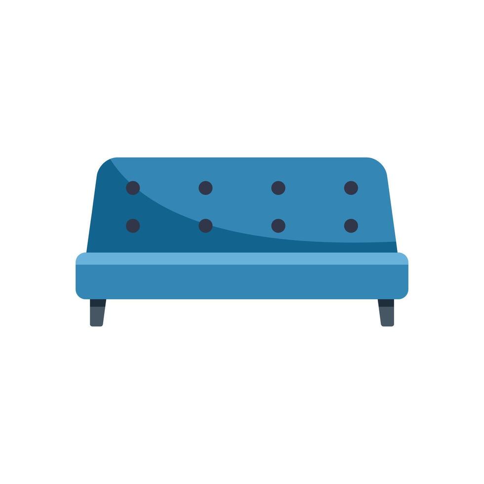 Blue sofa bed showing comfortable upholstery vector