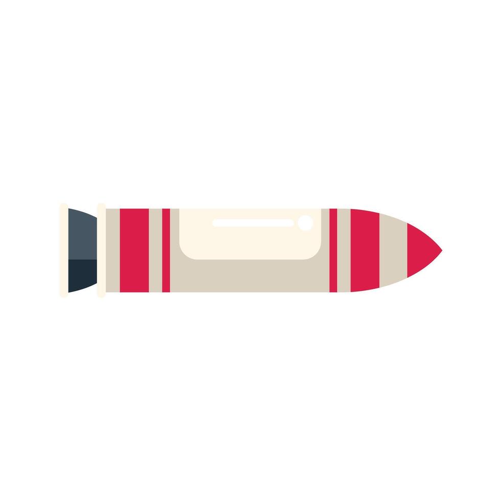 Intercontinental ballistic missile minimalist illustration on white background vector