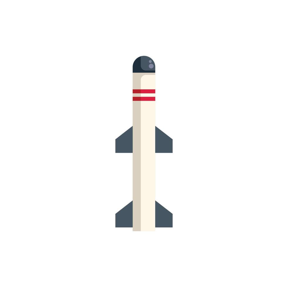 Intercontinental ballistic missile standing ready to launch vector