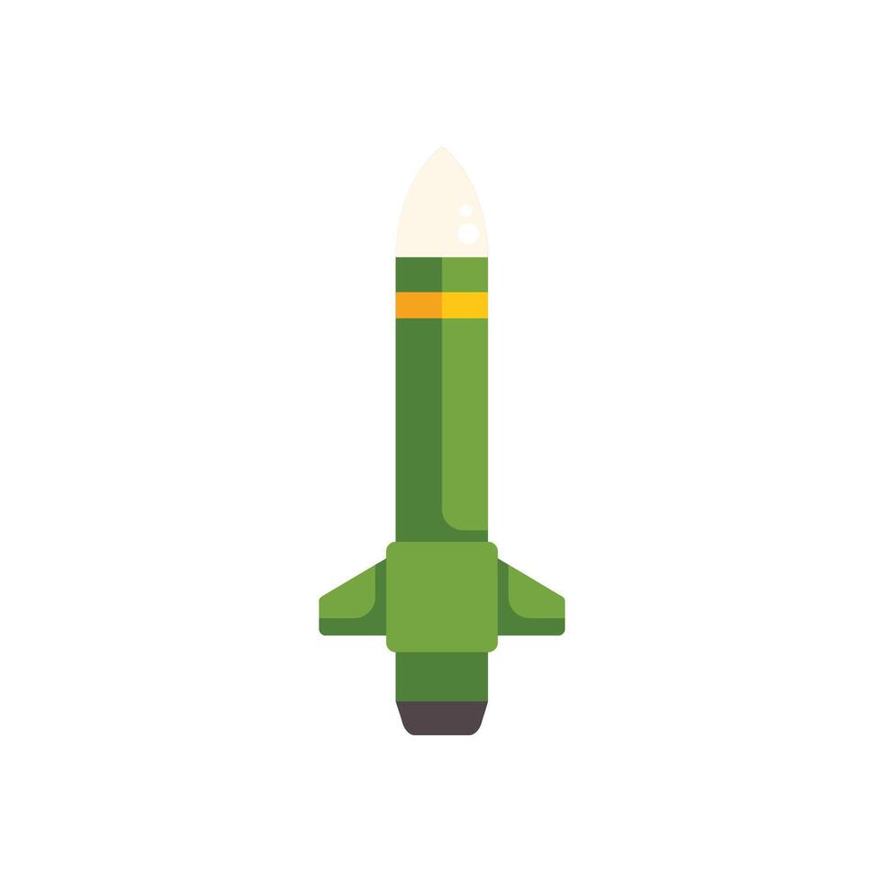 Military rocket missile weapon pointing up ready to launch vector