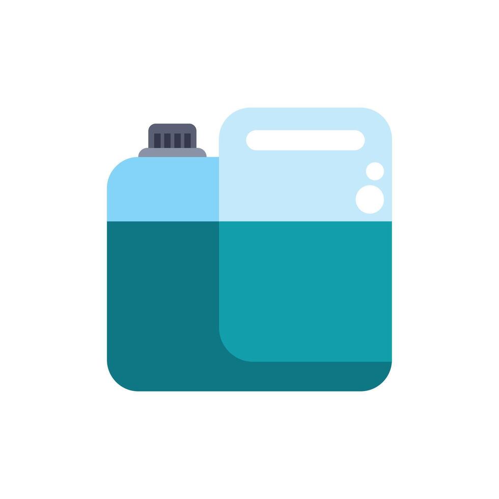 Plastic jerrycan containing liquid chemical substance vector