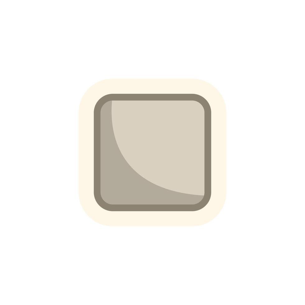 Blank rounded square sticker with shadow vector