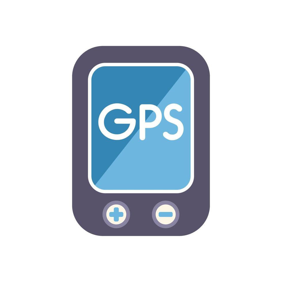 Mobile phone showing gps navigation system app vector
