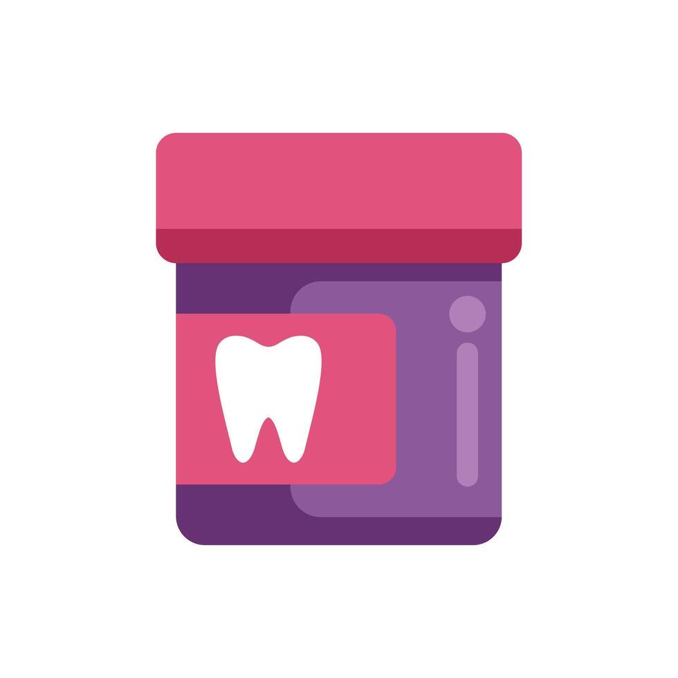 Pink and purple toothpaste tube promoting oral hygiene vector