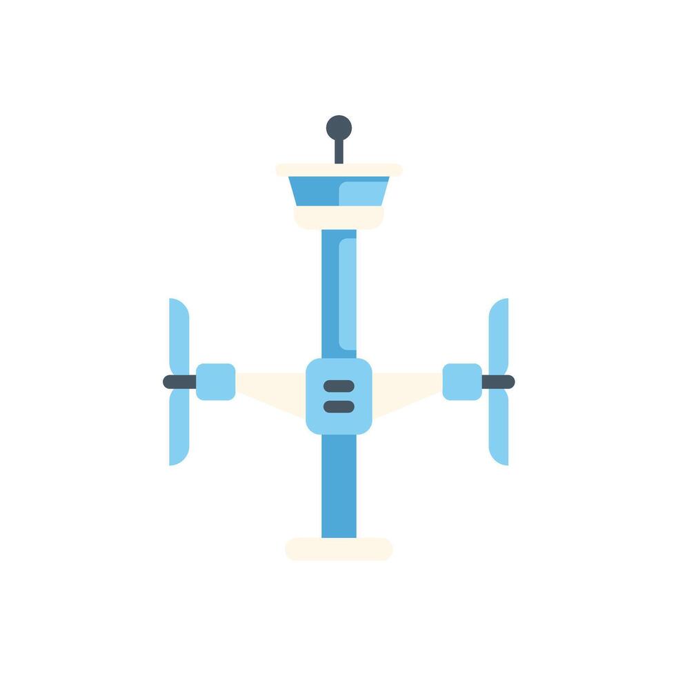 Airport control tower managing air traffic navigation system vector