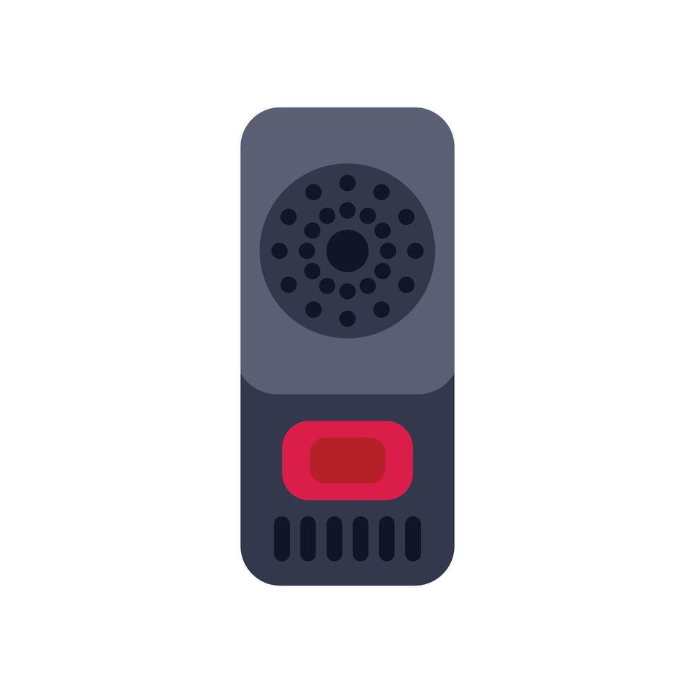 Portable speaker blasting modern music with high quality sound vector