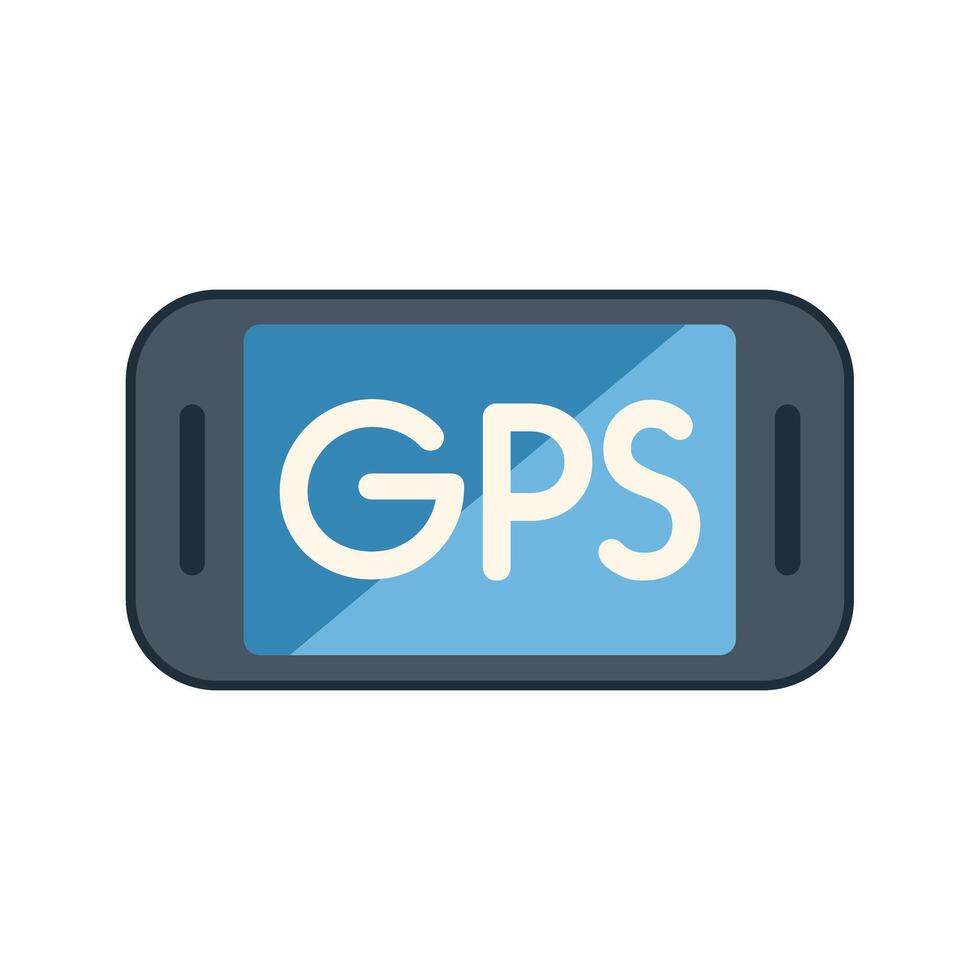 Smartphone showing gps navigation system app vector