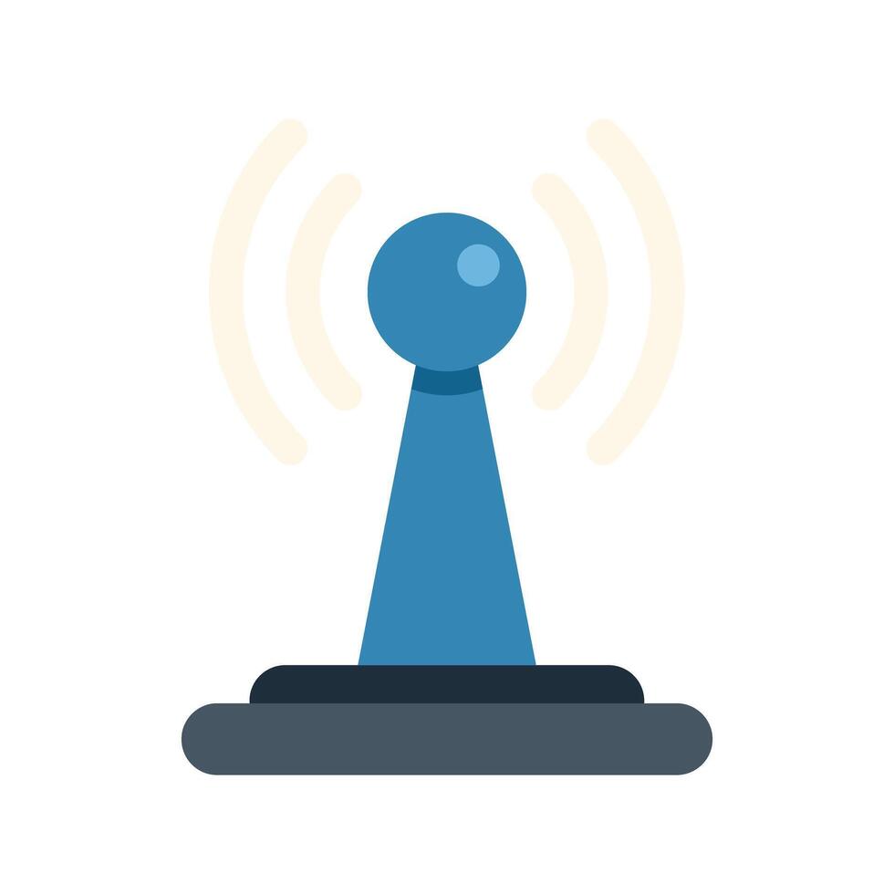 Wireless antenna transmitting signal icon illustration vector