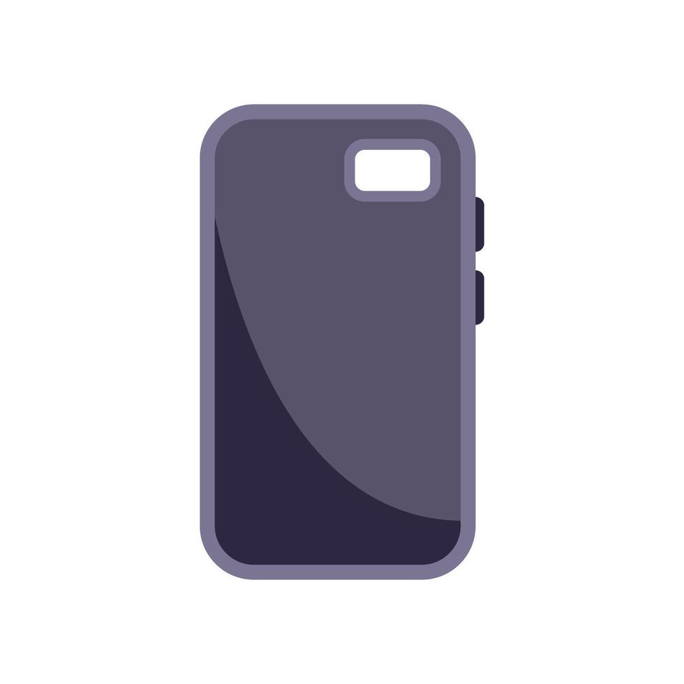 Smartphone with blank screen is lying on a white background vector