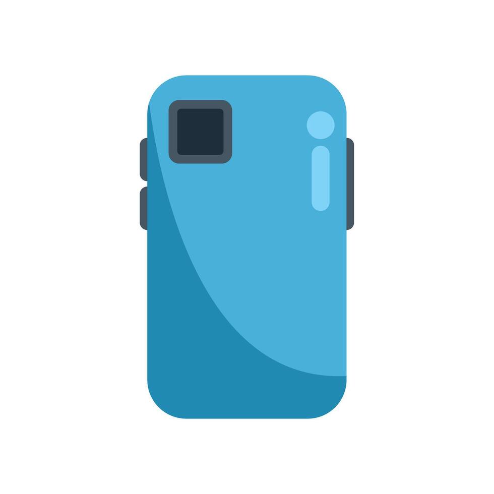 Modern smartphone with camera and side buttons displaying technology vector