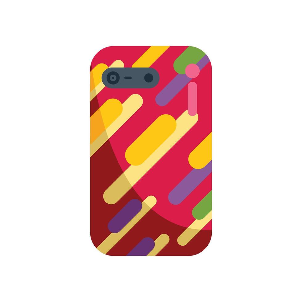 Colorful smartphone case with abstract design protecting mobile phone vector