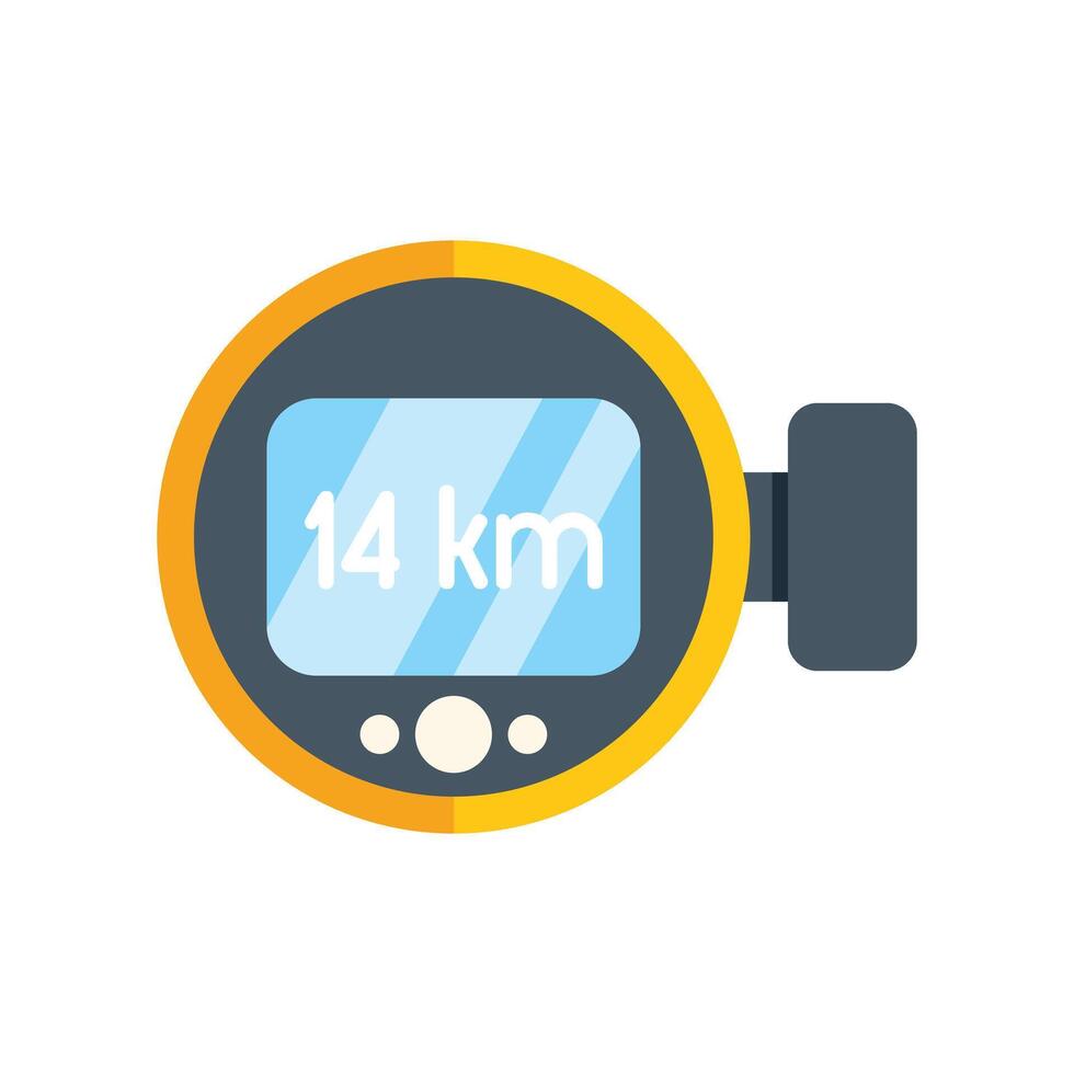 Modern digital yellow diving computer showing depth information vector