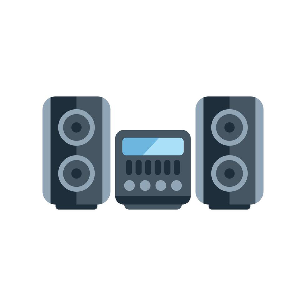 Modern music stereo system is playing loud music vector