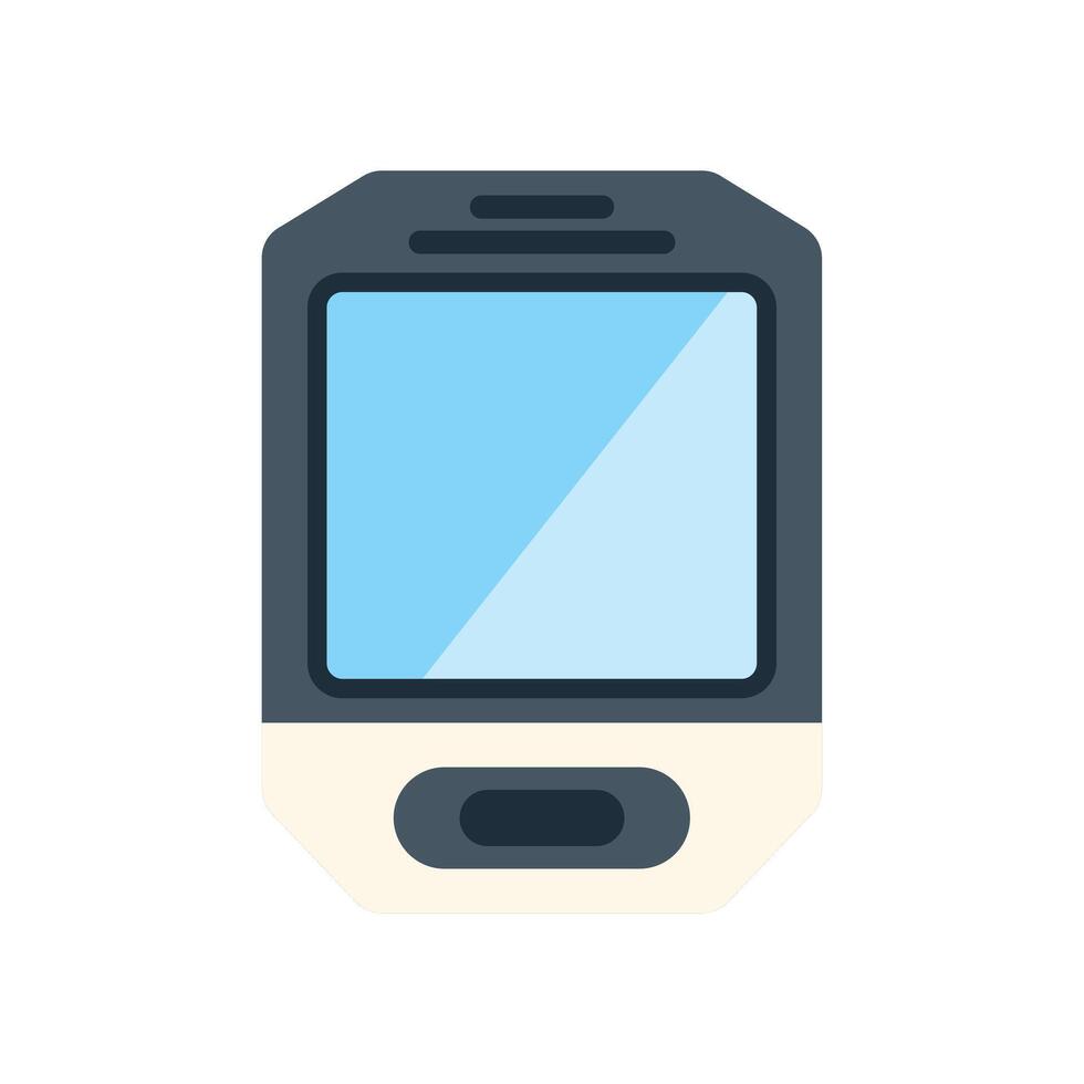 Modern smart watch showing blank screen displaying time vector
